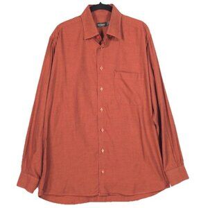 St. Croix Men's Shirt ITALY🇮🇹MADE Bronze Mini Check‎ LARGE Cotton